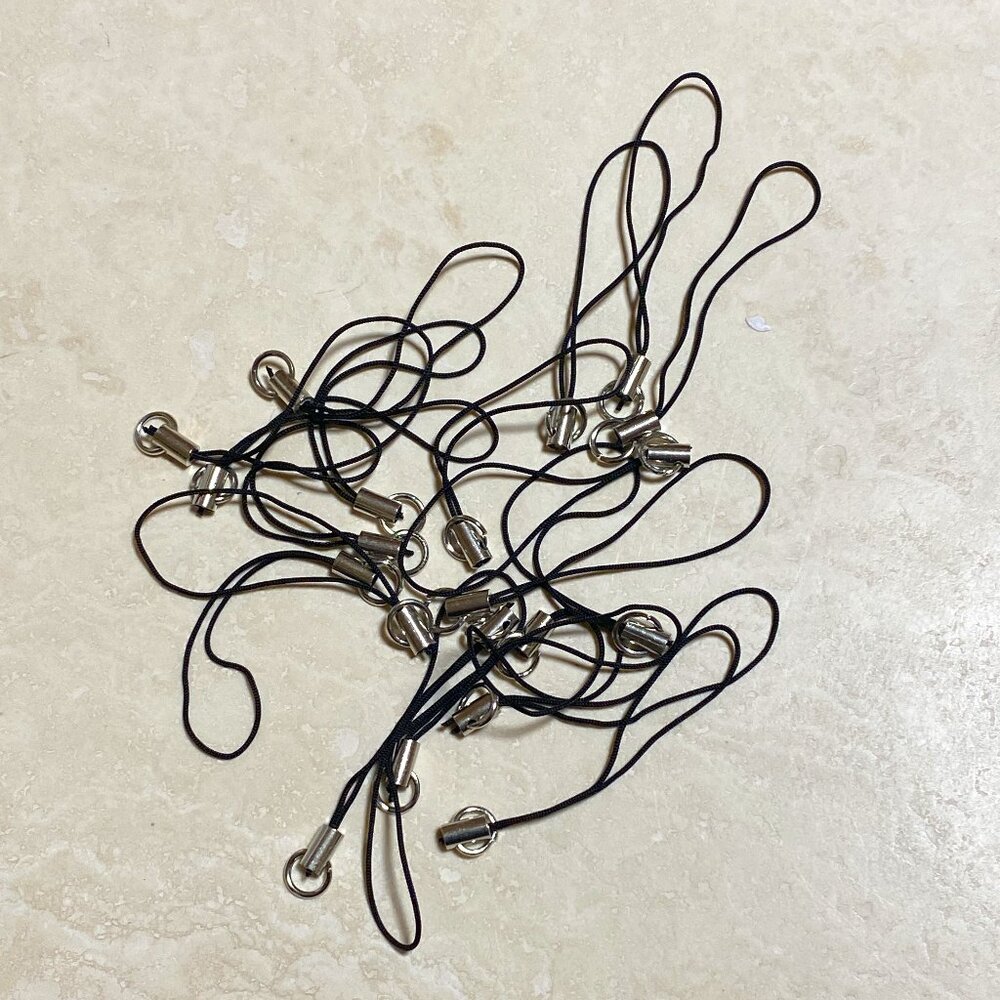 3/$10, Black Lanyard Split Ring Strap for Cell Phone, Keychain, Bag Charms